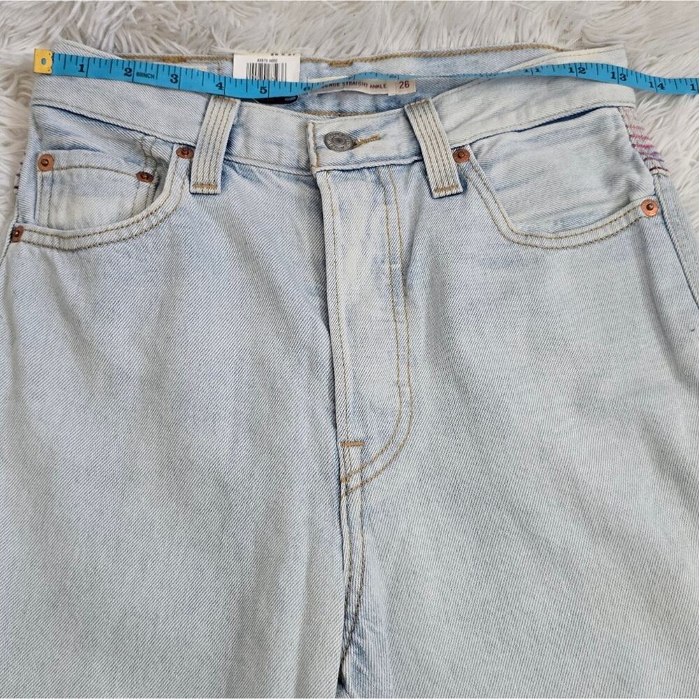 Levi's Ribcage Super High Rise Ankle Straight Light Wash Jeans NWT 26 X 27 - Picture 9 of 16